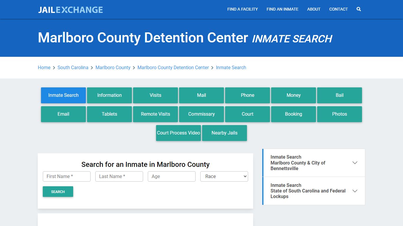 Marlboro County Detention Center Inmate Search - Jail Exchange